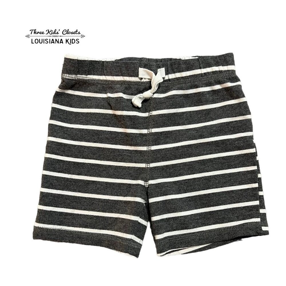 First Impressions 24m Grey Striped Shorts